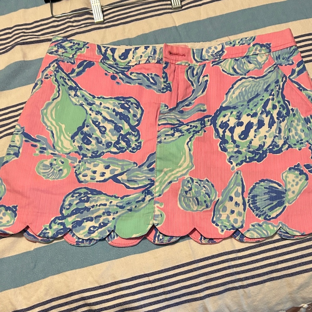 Lilly Pulitzer Pink and Blue Patterned Skirt